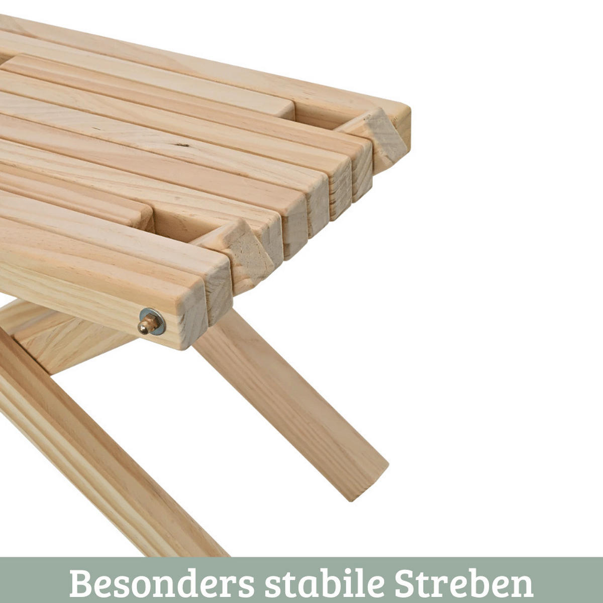 BALKONTISCH skandinavisch Holz ENNO Beistelltisch - Braun, Holz (42/32/32cm) - DELUKE