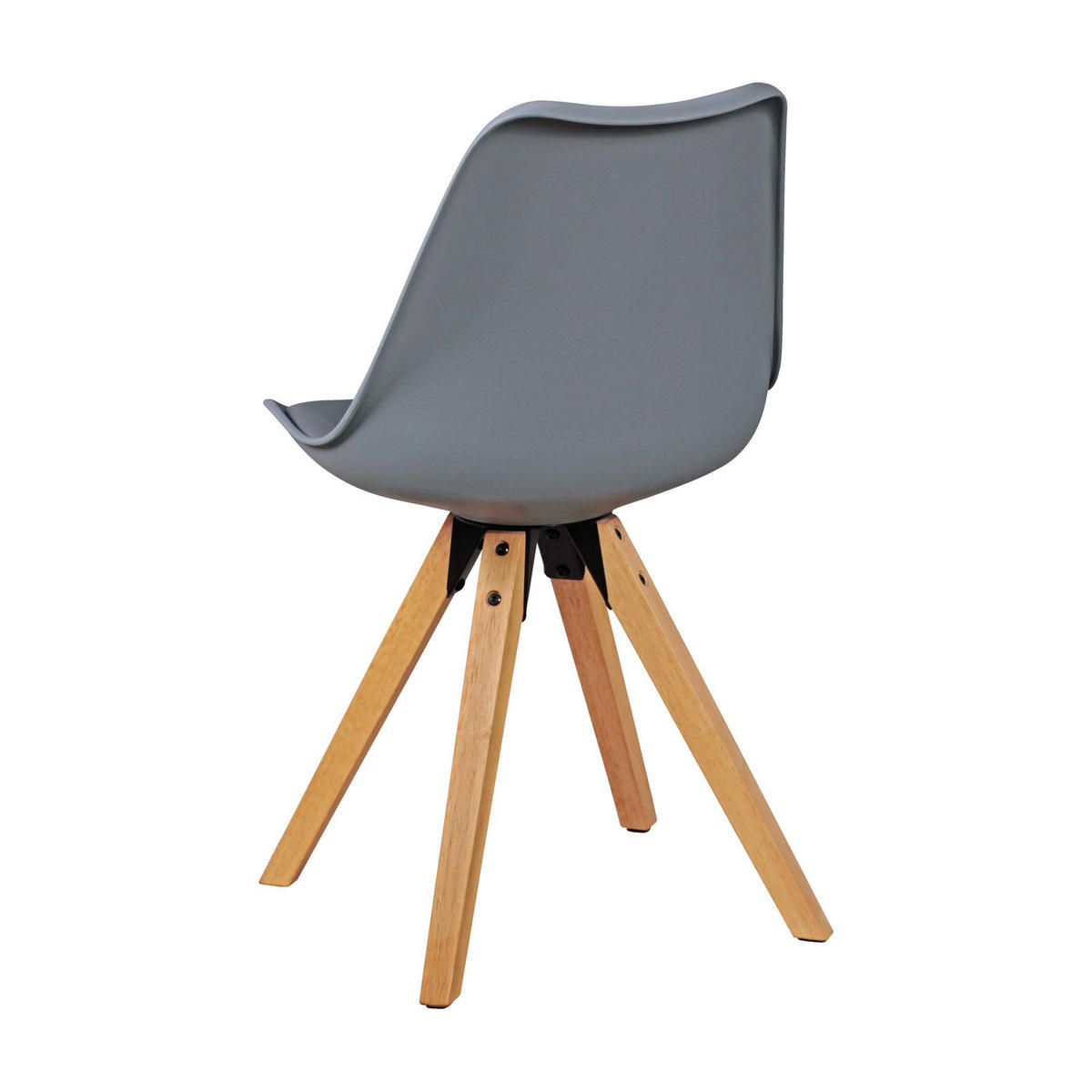 ESSZIMMERSTUHL 2er Set Kunstlederbezug mit Holzgestell Skandinavisch gepolstert, Grau 49x52x87 cm - Beige/Grau, Holz/Kunststoff (49/87/52cm) - KADIMA DESIGN