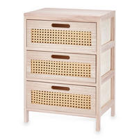 KOMMODE Wiener Geflecht 29/40/58 cm - Braun, Holz (40/58/29cm) - Giftdecor