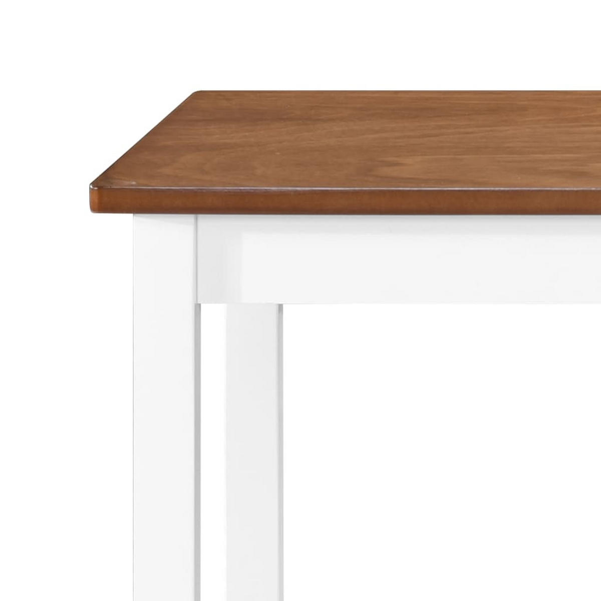 BARTISCH Landhausstil 108/60/91 cm aus Massivholz Braun, Weiß - Braun, Holzwerkstoff (60/108/91cm) - vidaXL