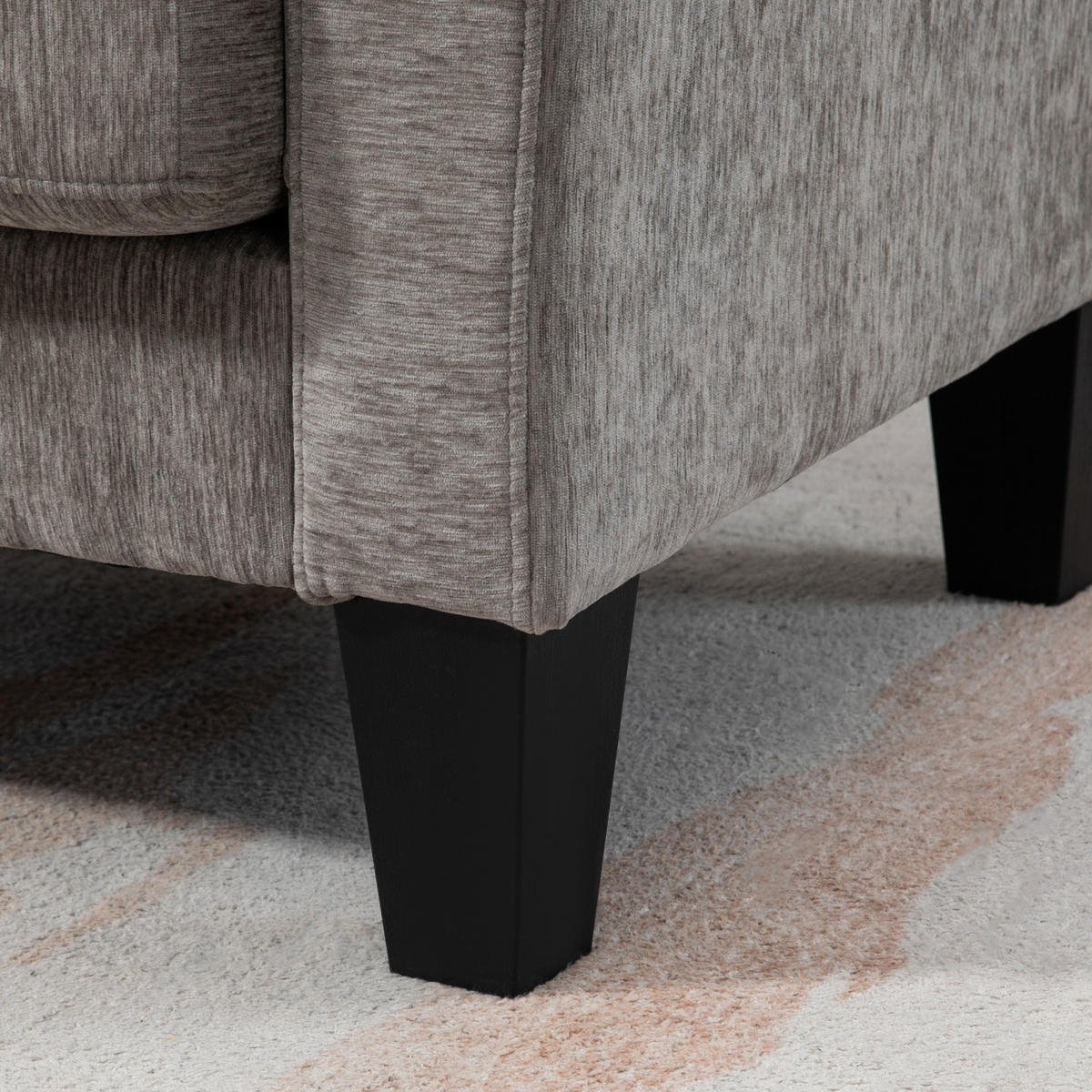 ECKSOFA Braun 186.0/130.0/84.0 cm - Braun, Textil (130/186cm)