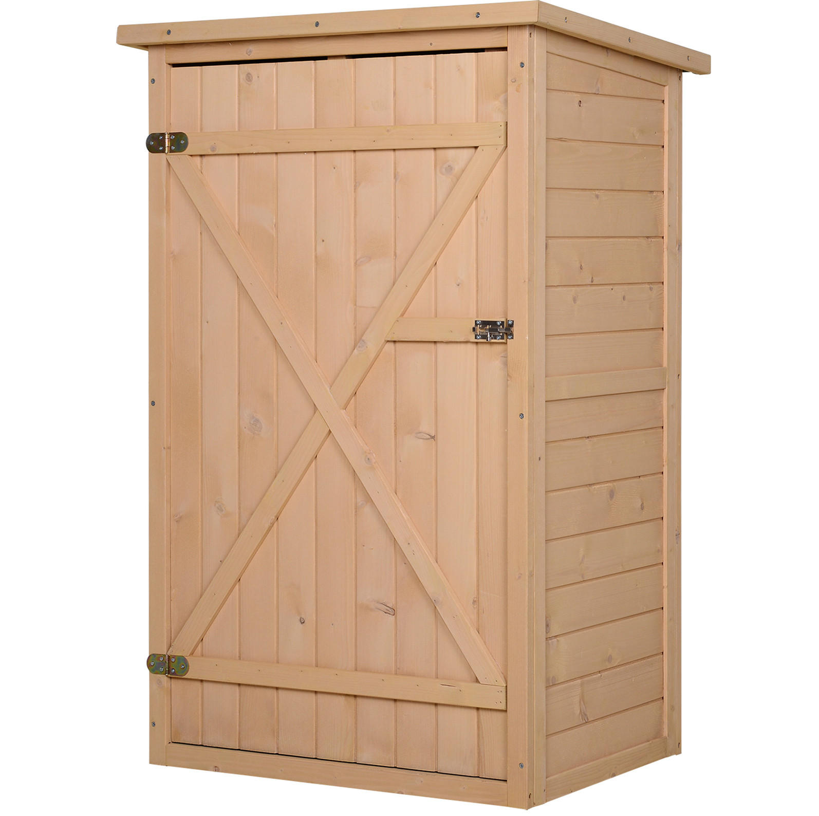 GARTENKOMMODE 75/115/56 cm Naturholz aus Holz mit Verriegelung - Naturfarben, Holz (56/115/75cm) - OKMYHOME