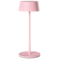 KABELLOSE LED Tischlampe mit Dimmer Metall Rosa Guder - Pink, Metall (15/15/36cm) - Beliani
