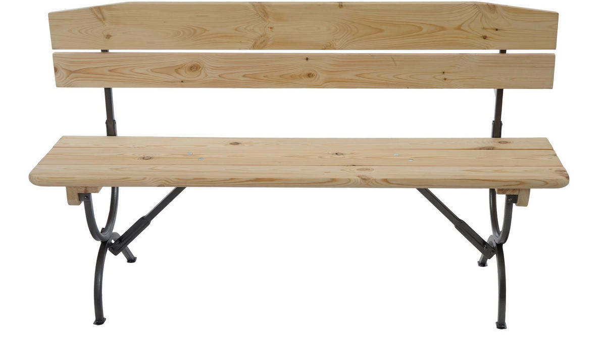 BANK MIT LEHNE Braun - Braun, Holz - MCW