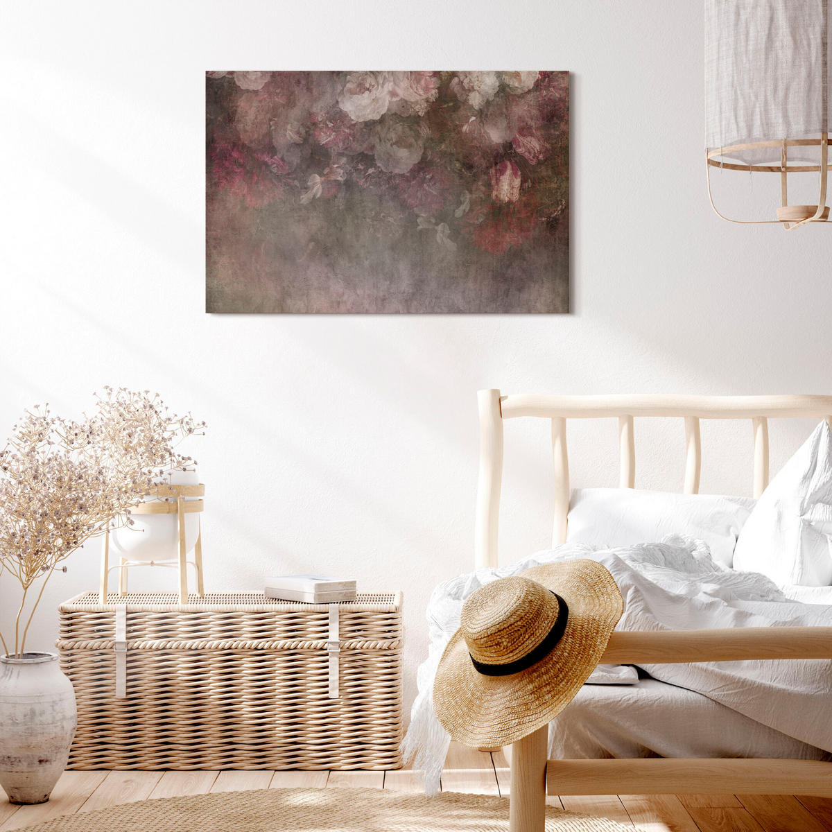 LEINWANDBILD Pfingstrosen 90x60 cm - Multicolor, Holz (90/60cm) - LUMASOUL