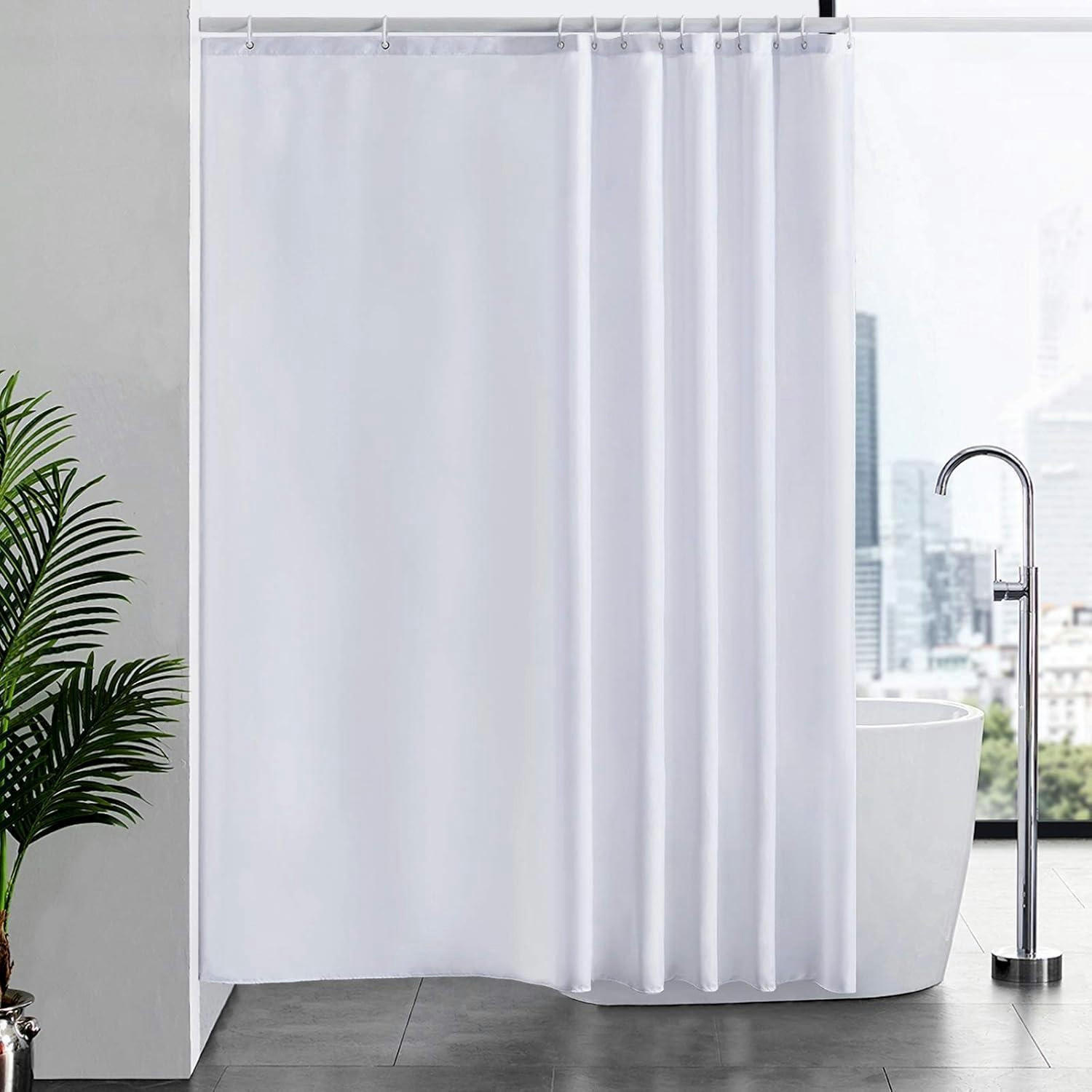 DUSCHVORHANG Textil Weiß 200 x 200 cm - Weiß, Textil (200/200cm)