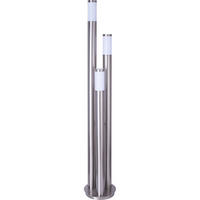 RGB LED STEHLEUCHTE Edelstahl Silber - Silberfarben, Metall (28/28/170cm) - Globo Lighting