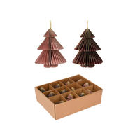 WEIHNACHTSBAUMSCHMUCK SET, 12 pieces Mehrfarbig 8/8/8 cm - Multicolor, Papier (8/8/8cm) - Mobili Rebecca