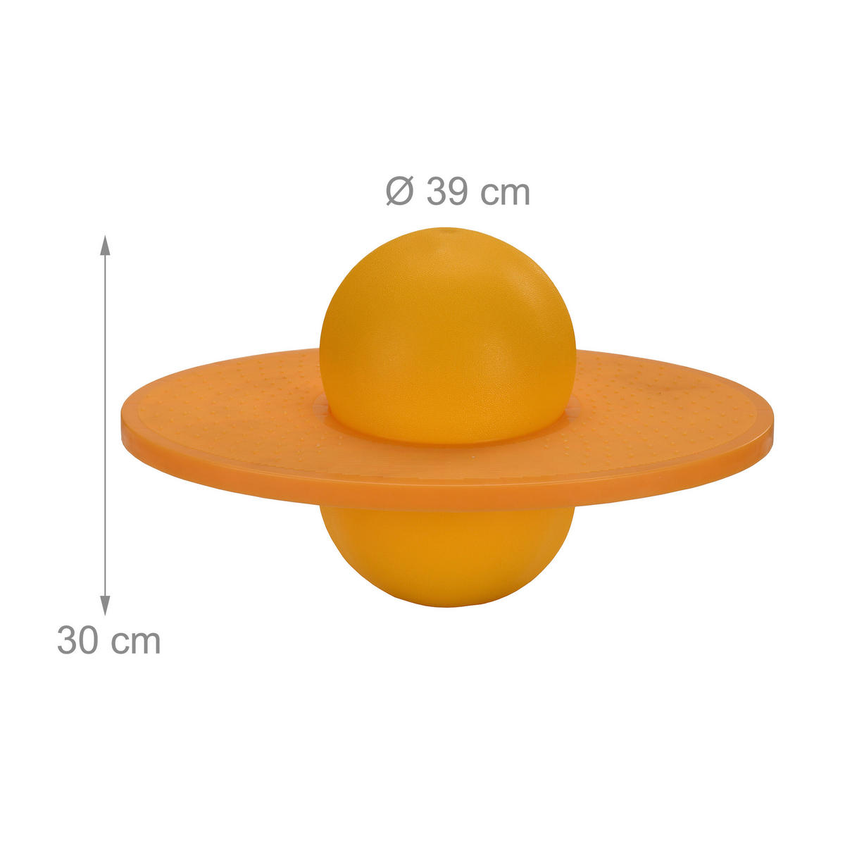 POGO Ball - Gelb, Kunststoff (39/28cm) - Relaxdays