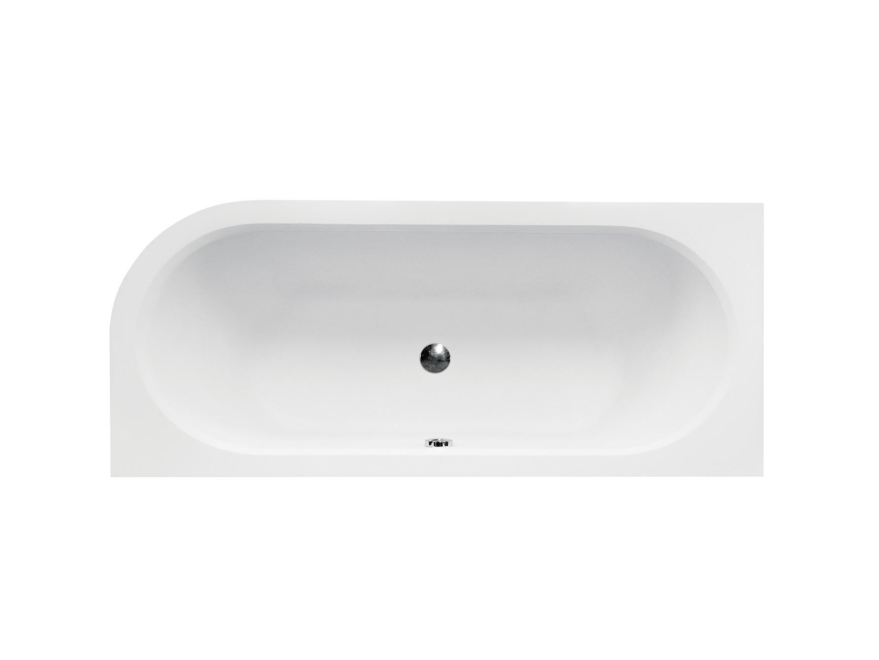 BADEWANNE Eckwanne AVITA 160/75 Links mit Schürze Ablauf Füße - Weiß, Kunststoff (75/55.5/160cm) - bad land
