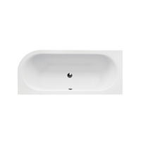 BADEWANNE Eckwanne AVITA 150/75 Links + Styro + Kopfstütze Ablauf Füße - Weiß, Kunststoff (75/55.5/150cm) - bad land