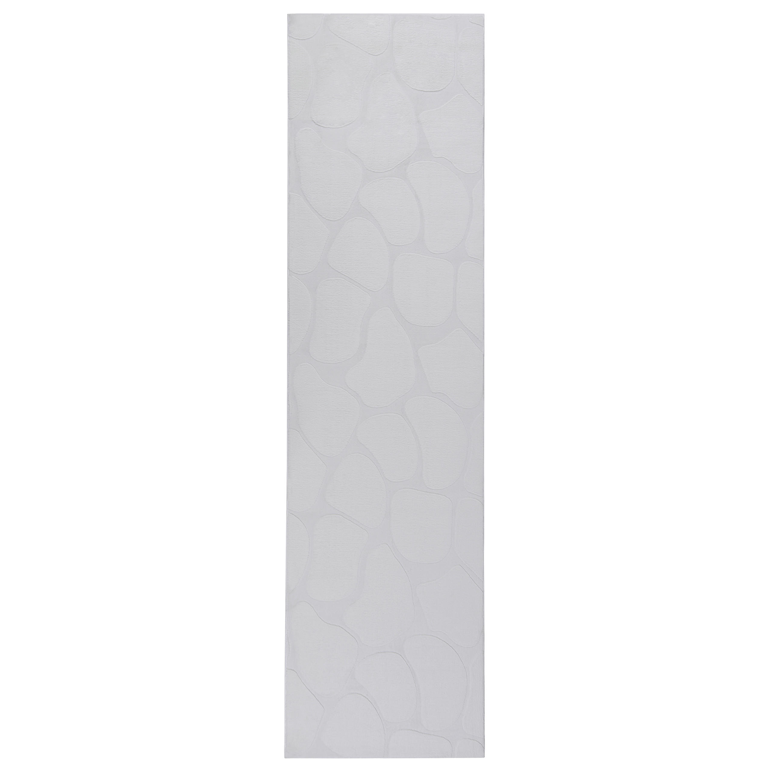 TEPPICH Hellgrau 80/300 cm Kawi - Hellgrau/Grau, Textil (80/300cm) - Beliani