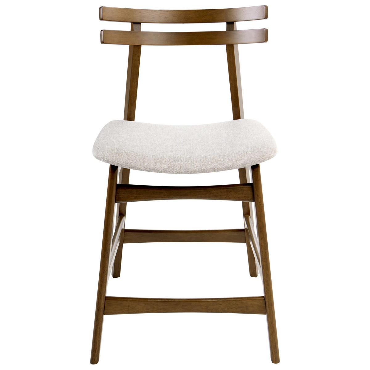 BARSTUHL 2er-Set Holz Braun/Hellbeige Cynthiana - Beige, Holz (52/91/63cm) - Beliani