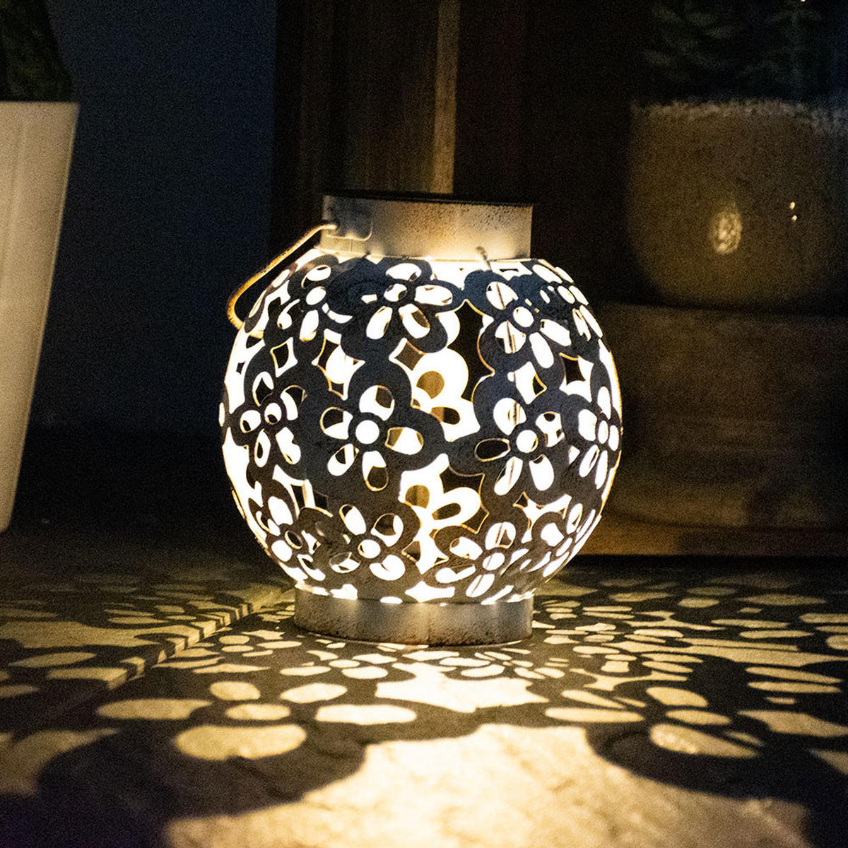 LED AUSSENLEUCHTE Weiß Gelb - Weiß, Metall (15/15/14cm)