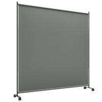 SICHTSCHUTZWAND,AUF Rollen 183x30x181cm,grau - Grau, Textil (183/181cm) - Vallsero