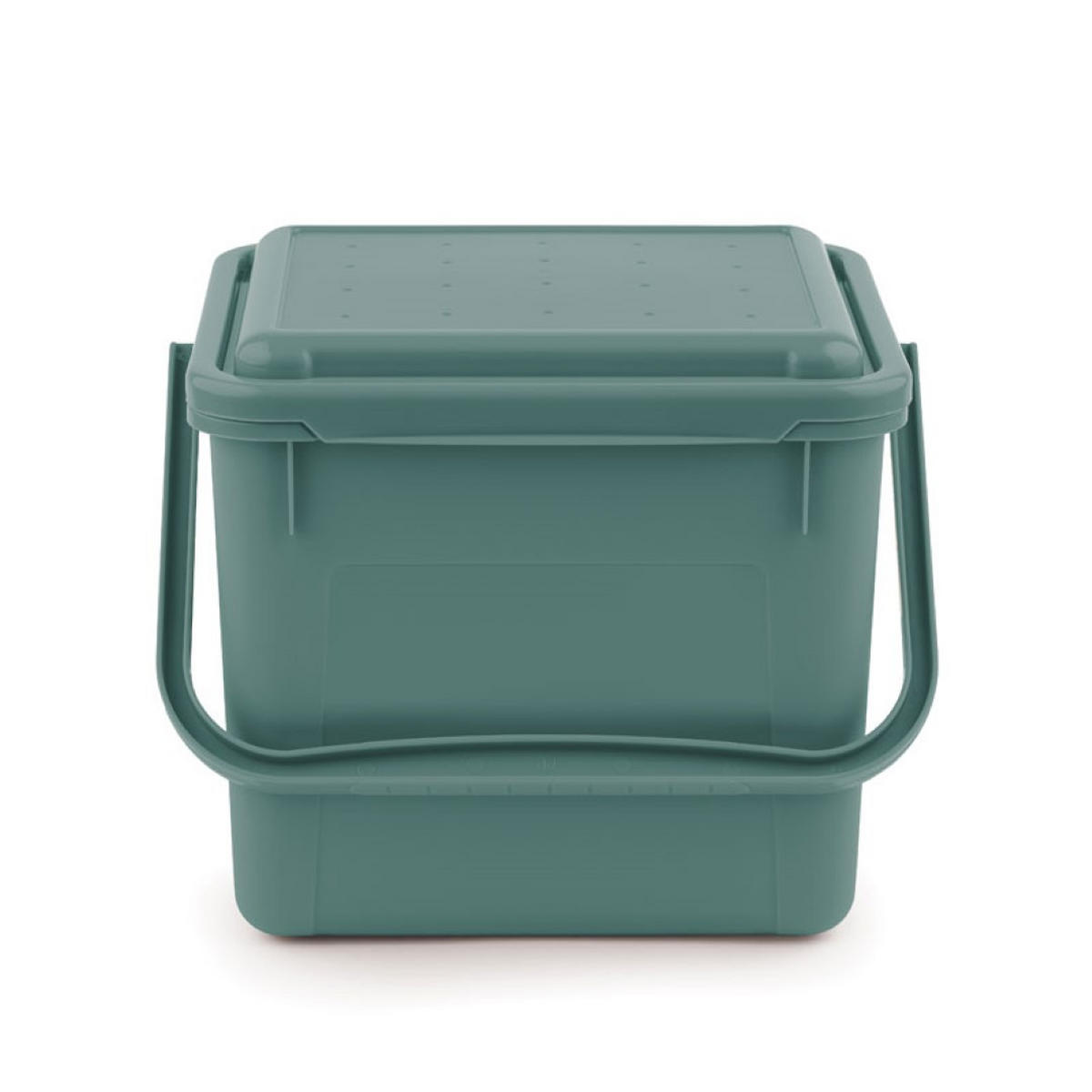 MÜLLEIMER Robuster Mit Geruchsdichtem Deckel 5 Liter 18 x 22,5 x 20 cm Kunststoff Grün - Grün, Kunststoff (22.5/18/20cm) - PROREGAL