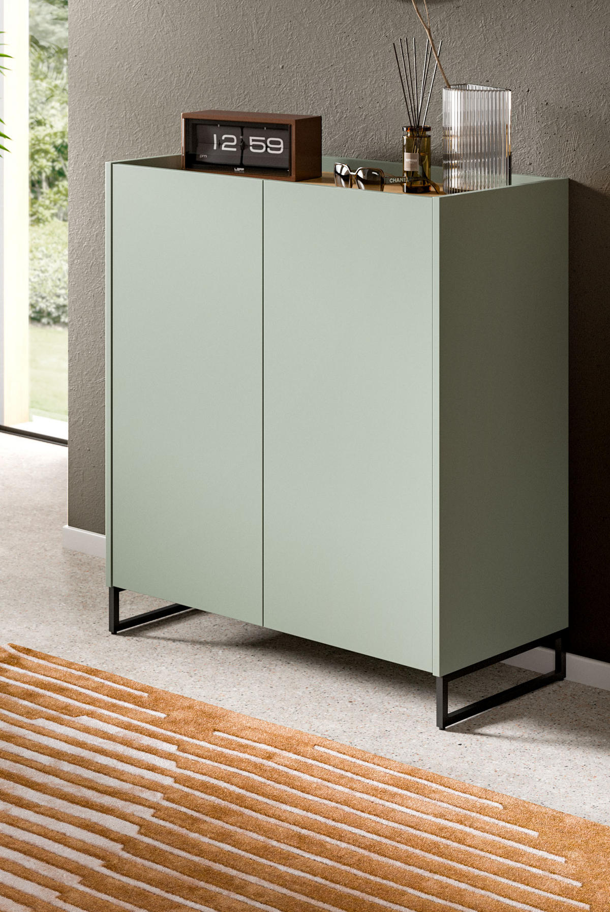 SCHUHKOMMODE DRIVE (B/H/T: ca. 90/97/38 cm) in Salbei/Salbei - Salbeigrün, Holzwerkstoff (90/97/38cm)