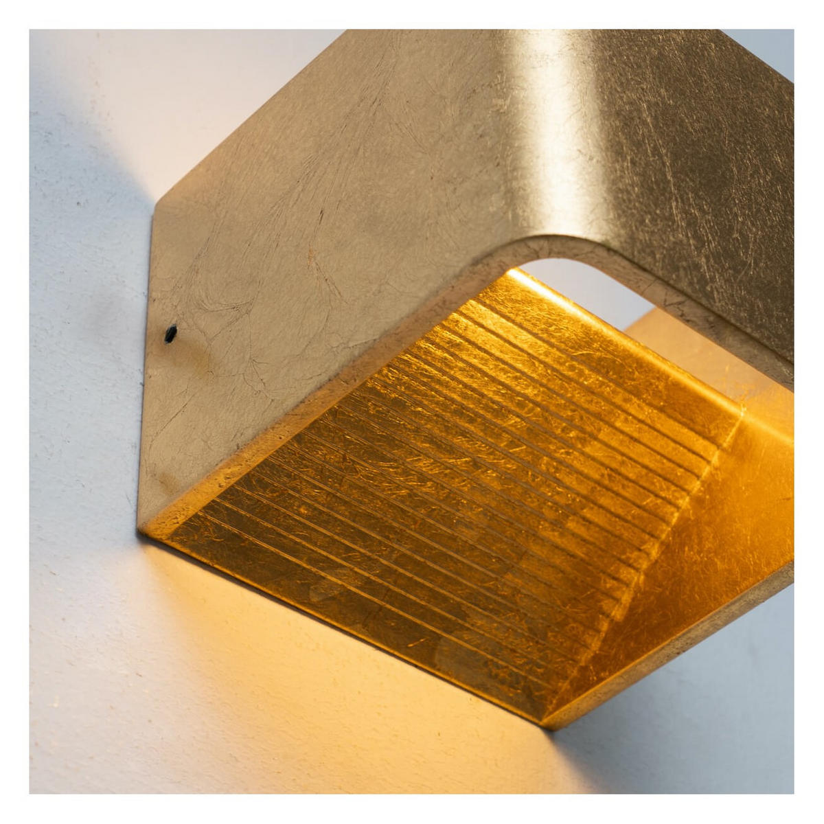 WANDLEUCHTE Quadra, Gold / Messing, 10cm - Goldfarben, Metall (10/8/10cm) - KOSILUM