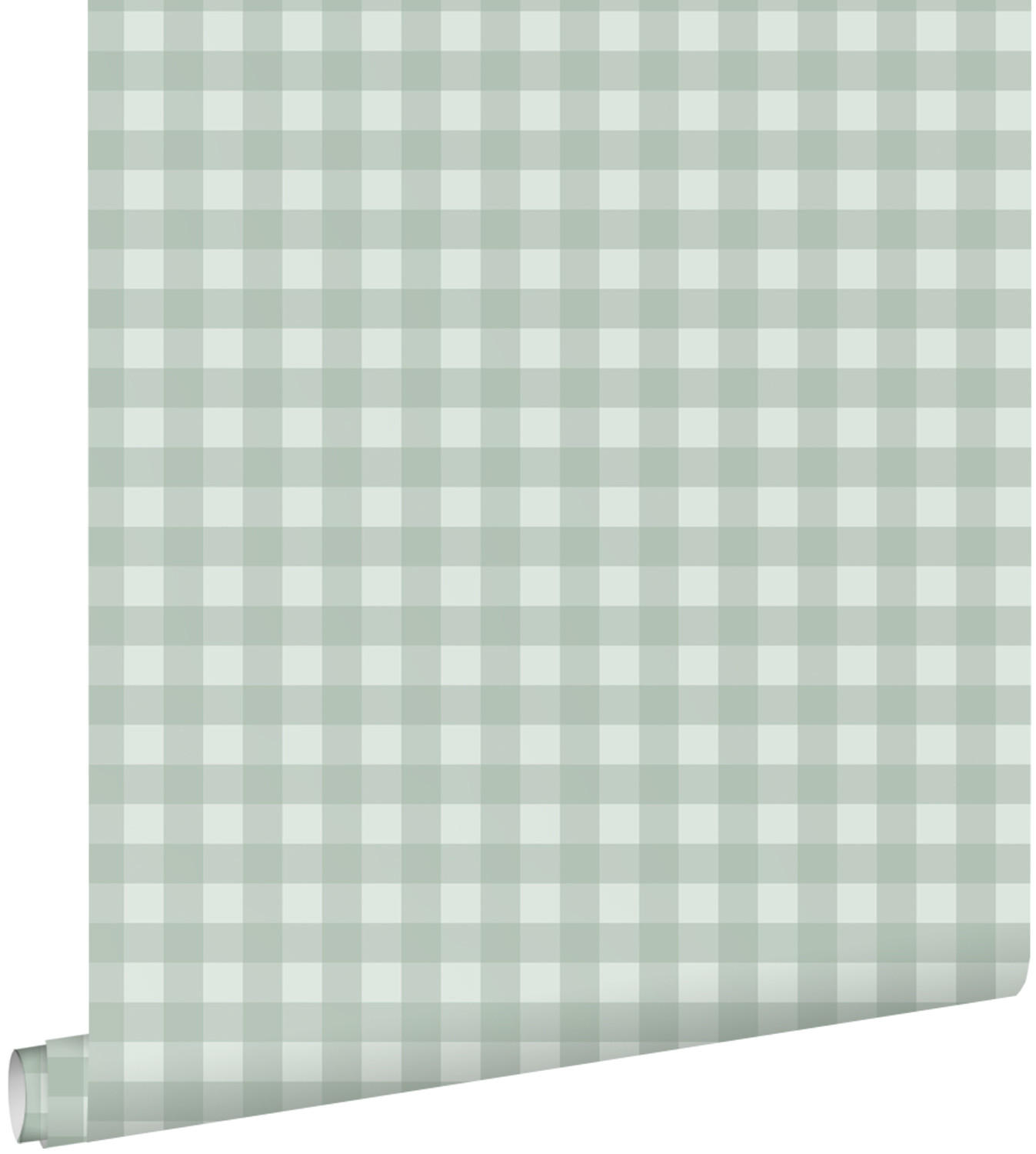 TAPETE Karomuster 50 x 900 cm - Grün, Papier (50/900cm) - ESTAhome