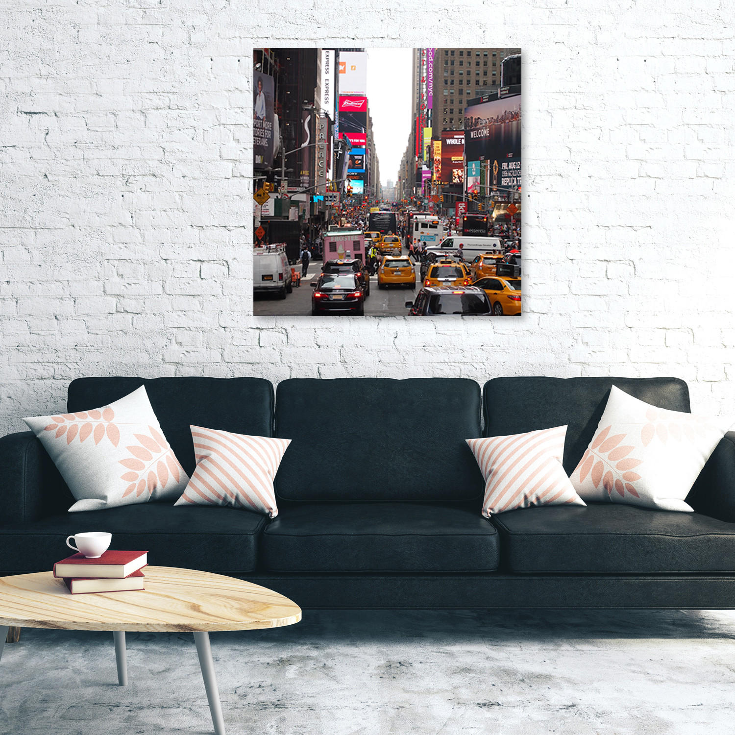 WANDBILD städte und architektur farbe - Multicolor, Textil (50/50cm) - Feeby