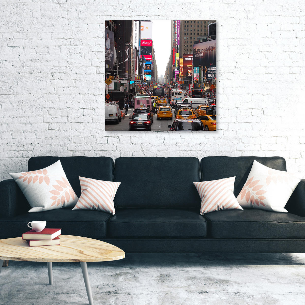 WANDBILD städte und architektur farbe - Multicolor, Textil (50/50cm) - Feeby