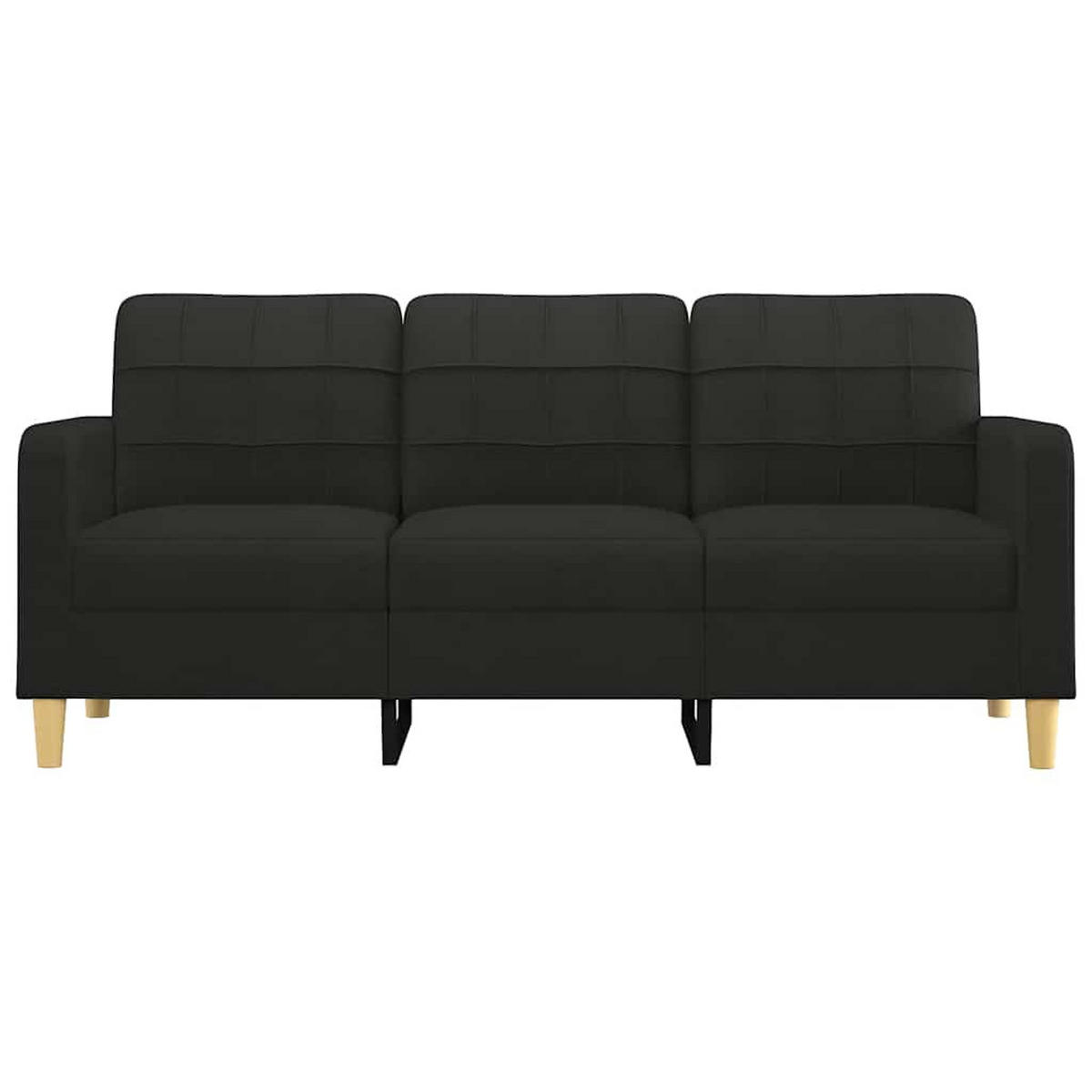 3-SITZER-SOFA Düren - Schwarz, Textil (198/80/77cm) - Nettlife