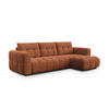 ECKSOFA CLOUDI 4-Sitzer rechts, rostrot - Schwarz/Orange, Holz/Textil (294/160cm) - Courtois Laville