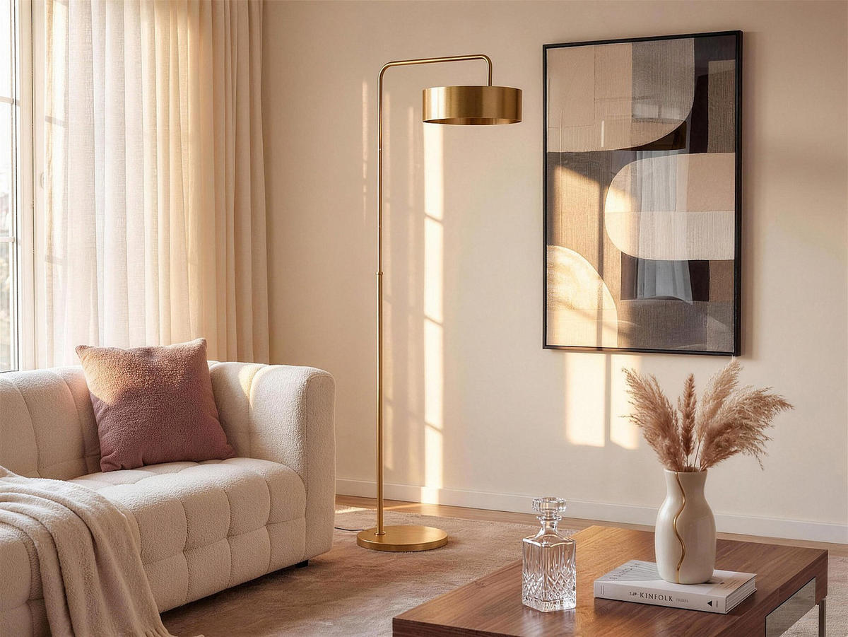 STEHLAMPE - 35 x 25 - metall - goldfarben Otilie - Goldfarben, Metall (25/35/150cm) - Vente-Unique