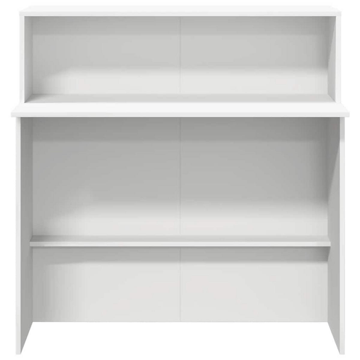 EMPFANGSTHEKE mit 2 Tischplatte 100/50/103,5 cm aus Holzwerkstoff Weiß - Weiß, Holz (50/100/103.5cm) - vidaXL