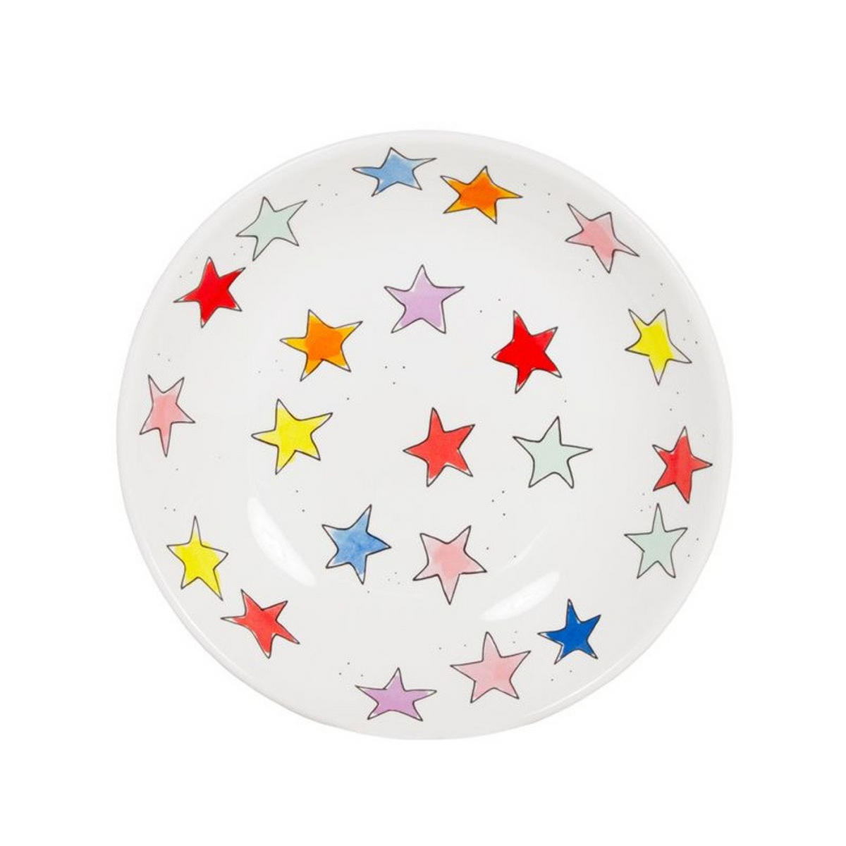 SCHALE Sterne in Bunt - 23cm - Multicolor, Keramik (23/23cm) - Blond Amsterdam