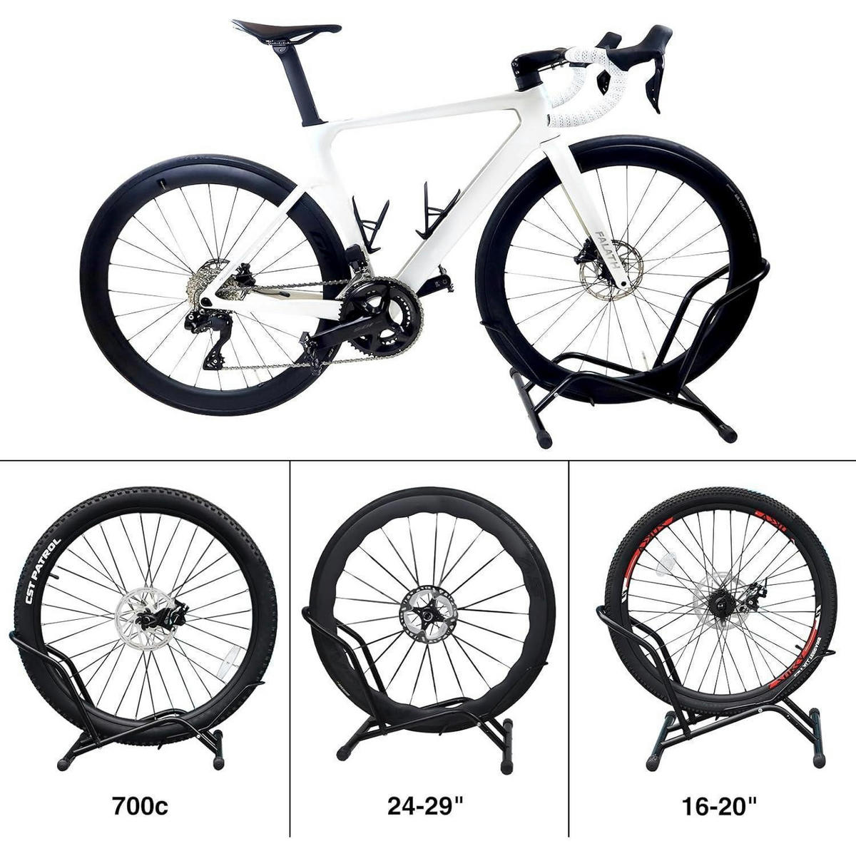 FAHRRADSTÄNDER 2-teiliges Set Schwarz - Schwarz, Metall (17/16/44cm)