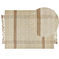 TEPPICH geflochten Yelmez 200/140 cm - Beige, Naturmaterialen (140/200cm) - Beliani