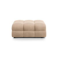 POUF Kendal aus Samt mandelbeige - Cappuccino, Textil (104/45/72cm) - Micadoni