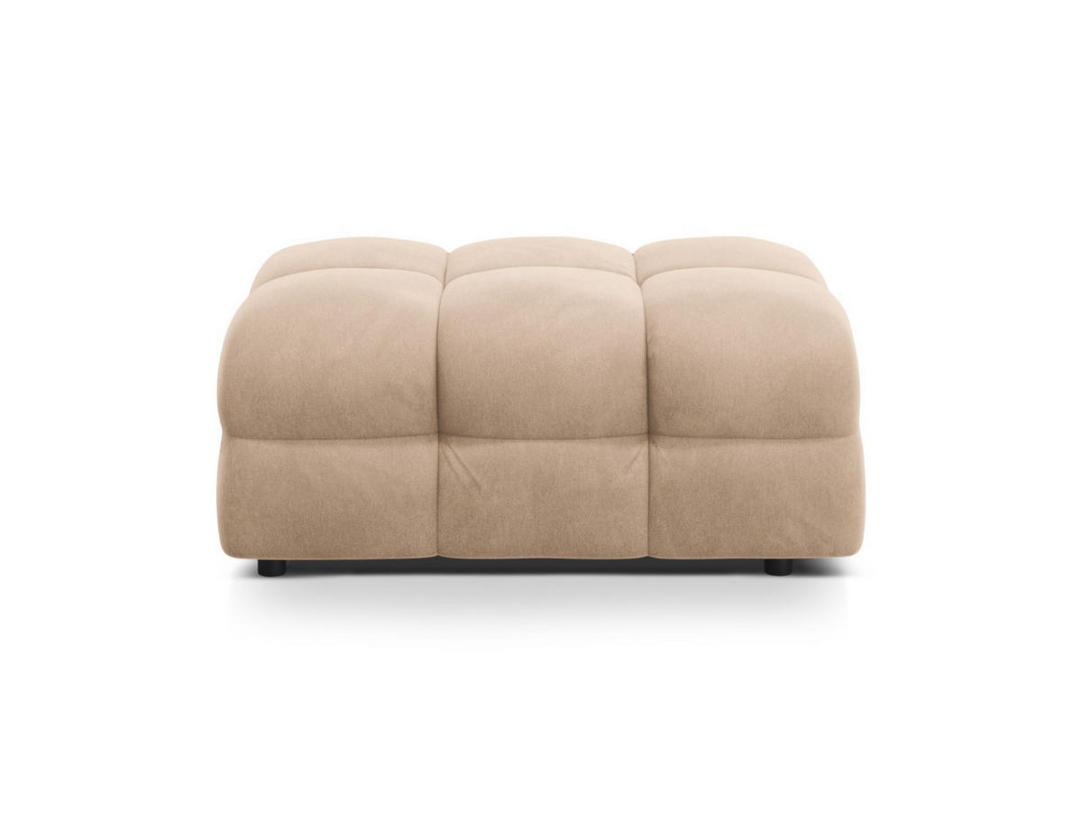 POUF Kendal aus Samt mandelbeige - Cappuccino, Textil (104/45/72cm) - Micadoni