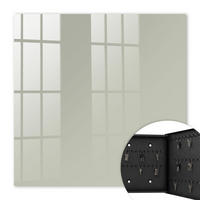 SCHLÜSSELBOX Schwarz 30x30 cm- Türöffnung nach rechts - Warmes Grau - Grau, Metall (30/30/5cm) - TULUP