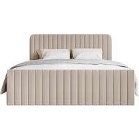 BOXBETT Saliano mit Topper und Chenille-Bezug Beige, 180x200 cm - Beige, Kunststoff/Textil (180/200cm) - Selsey
