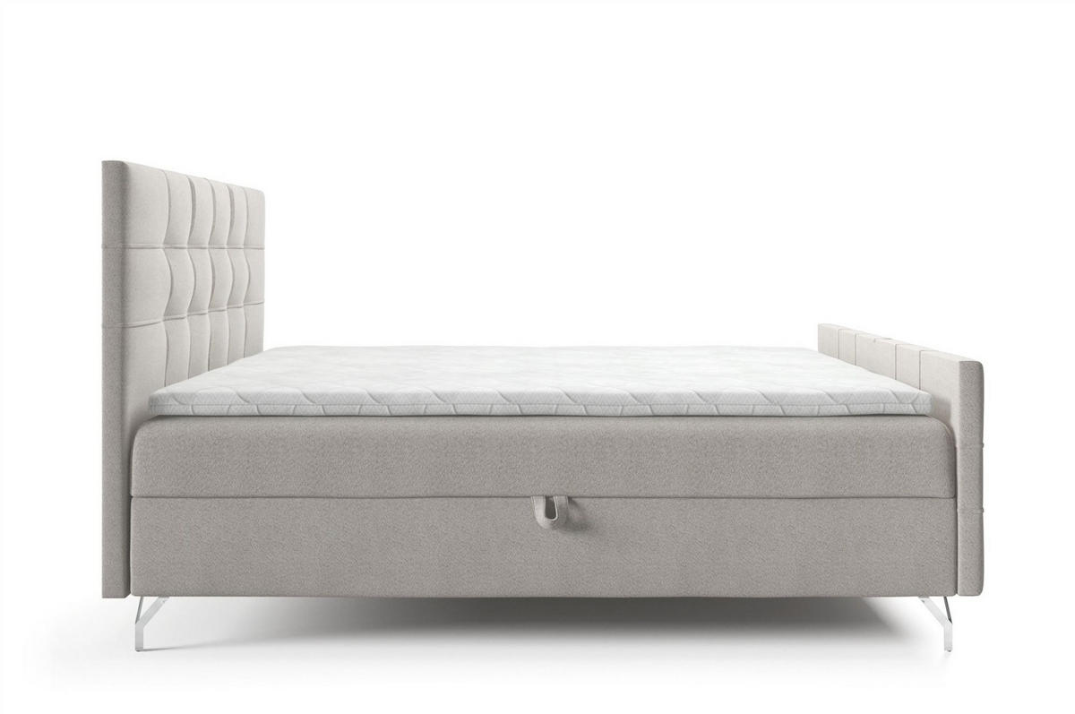 BOXBETT Perla In überlänge - Braun, Holzwerkstoff/Textil (180/220cm) - Fun Möbel