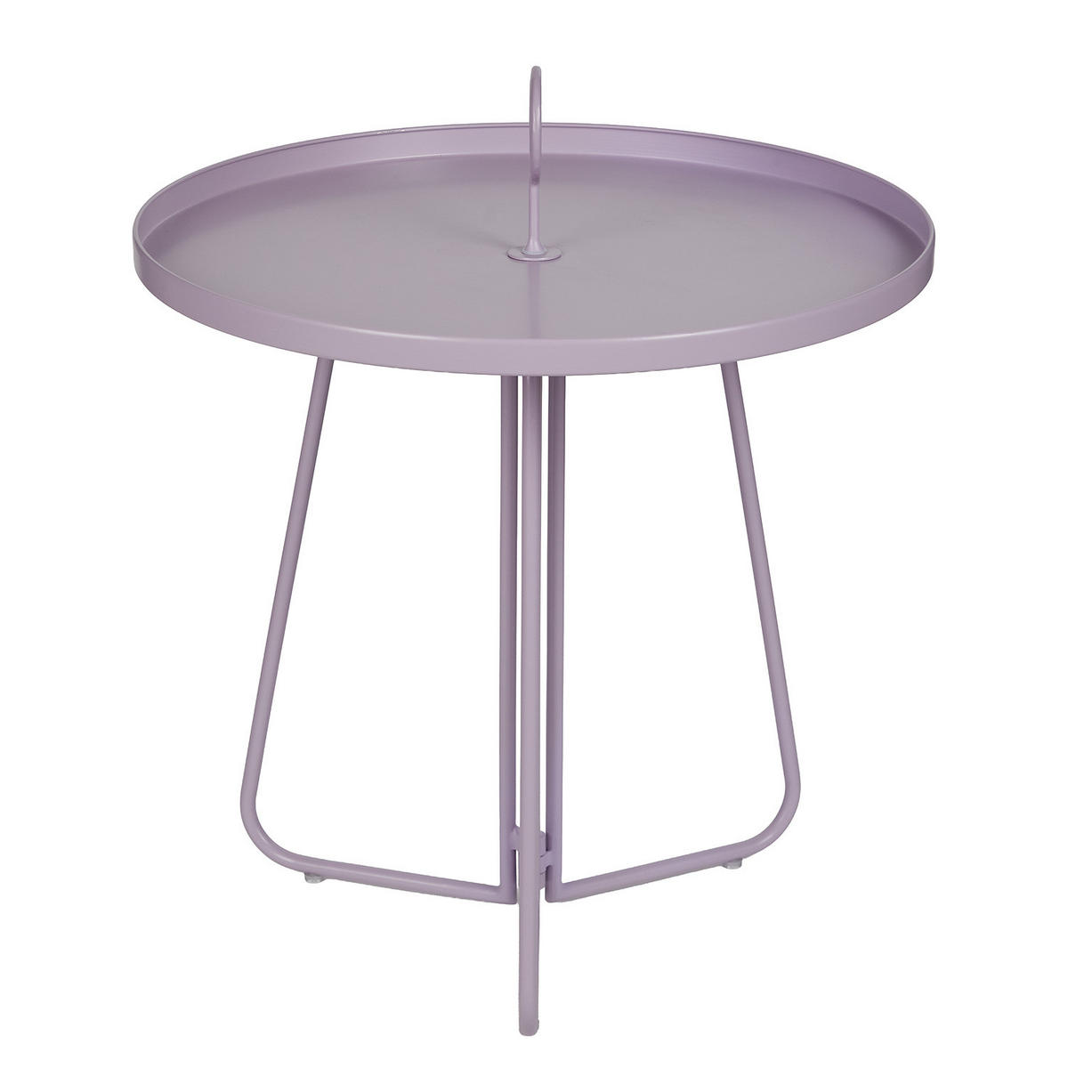 BEISTELLTISCH Porter mit Griff - Flieder, Metall (45/45/53cm) - Butlers