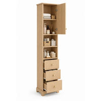 HOCHSCHRANK in Naturfarbe Badezimmerschrank mit Schubladen und Regalböden für Badezimmer, B40/T30/H172 cm - Naturfarben, Holzwerkstoff (40/172/30cm) - STILVORA