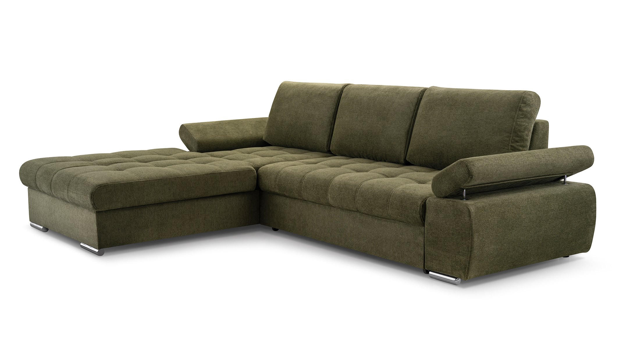 Masseno Ecksofa Grün 277x201 cm