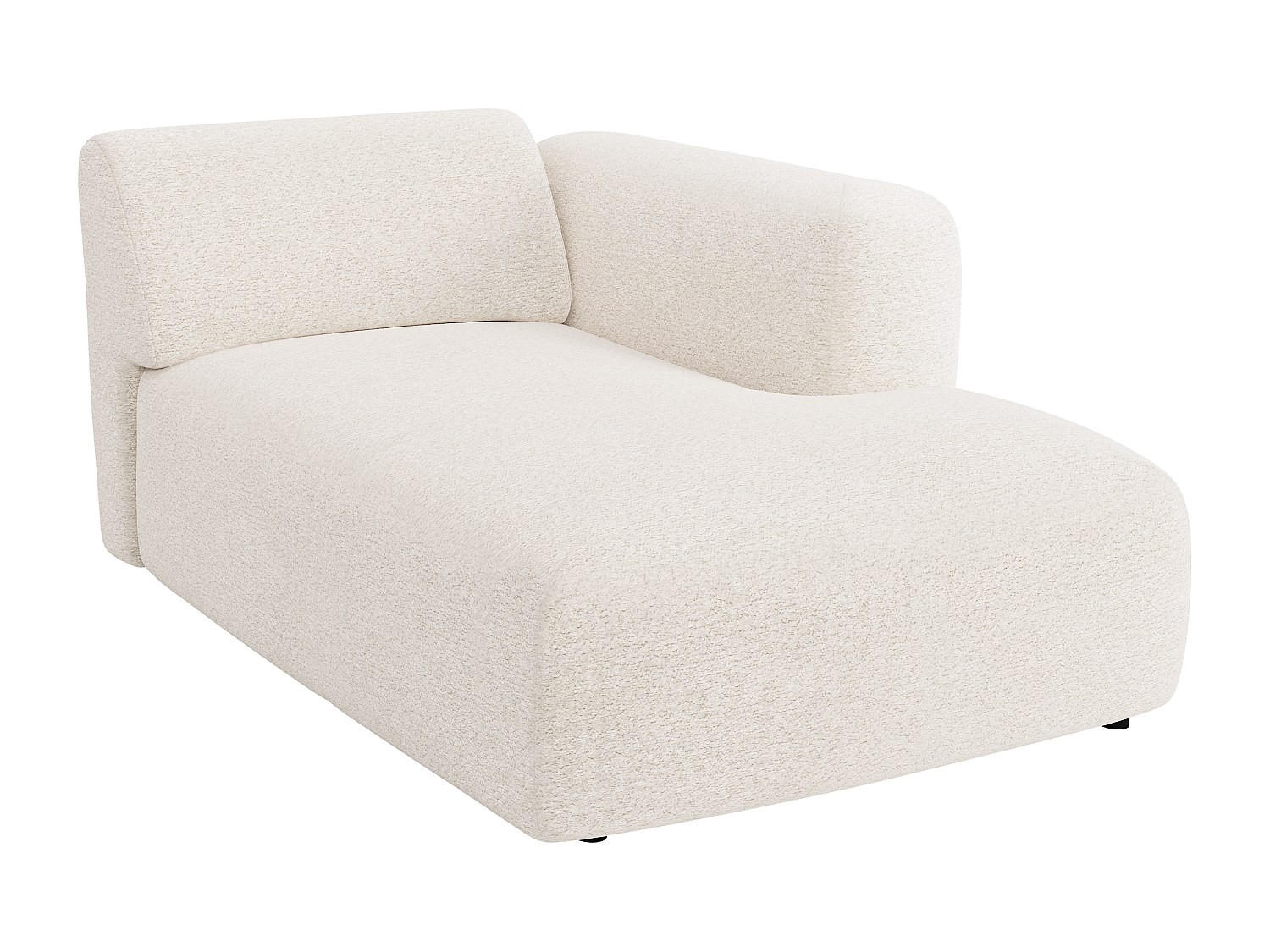 RECAMIERE ohne Schlaffunktion - 1 Person - stoff - weiß Pogni - Weiß, Textil (108/73/163cm) - Vente-Unique