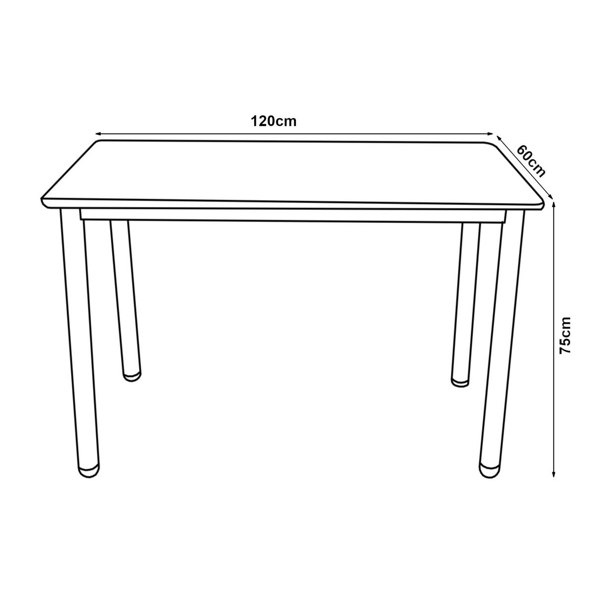 ESSTISCH Tammela - Schwarz, Holzwerkstoff/Metall (120/60/75cm) - [en.casa]