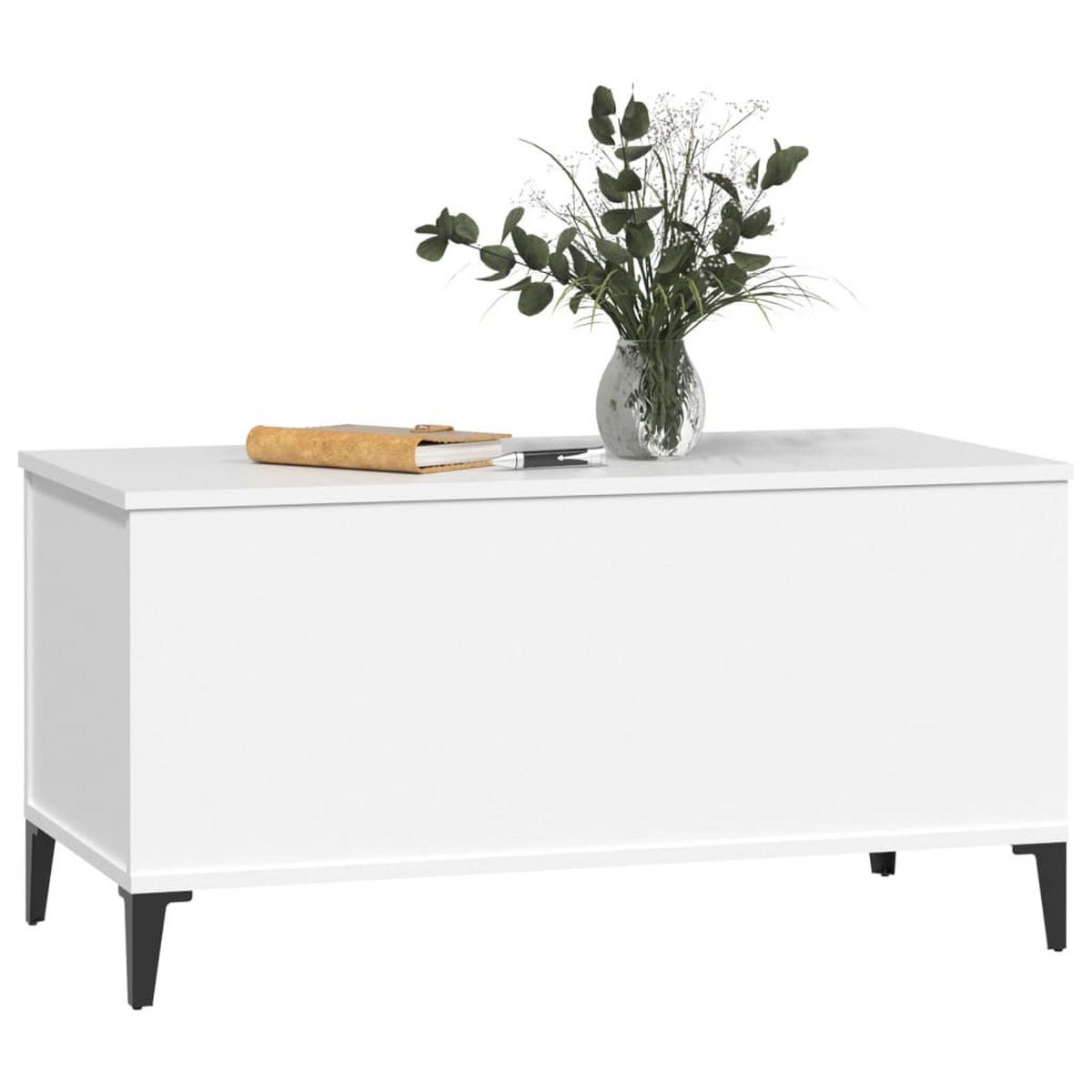 COUCHTISCH Weiß 90x44,5x45 cm Holzwerkstoff - Weiß, Holzwerkstoff (90/44.5/45cm) - furnicato