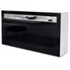 SIDEBOARD Valencia Schwarz Hochglanz / Schwarz Hochglanz - Schwarz Hochglanz, Holzwerkstoff (155/92/40cm) - Vladon