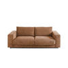 SOFA 2-SITZER MADELINE Braun Cord - Dunkelbraun/Schwarz, Kunststoff/Textil (230/85/127cm) - KAWOLA