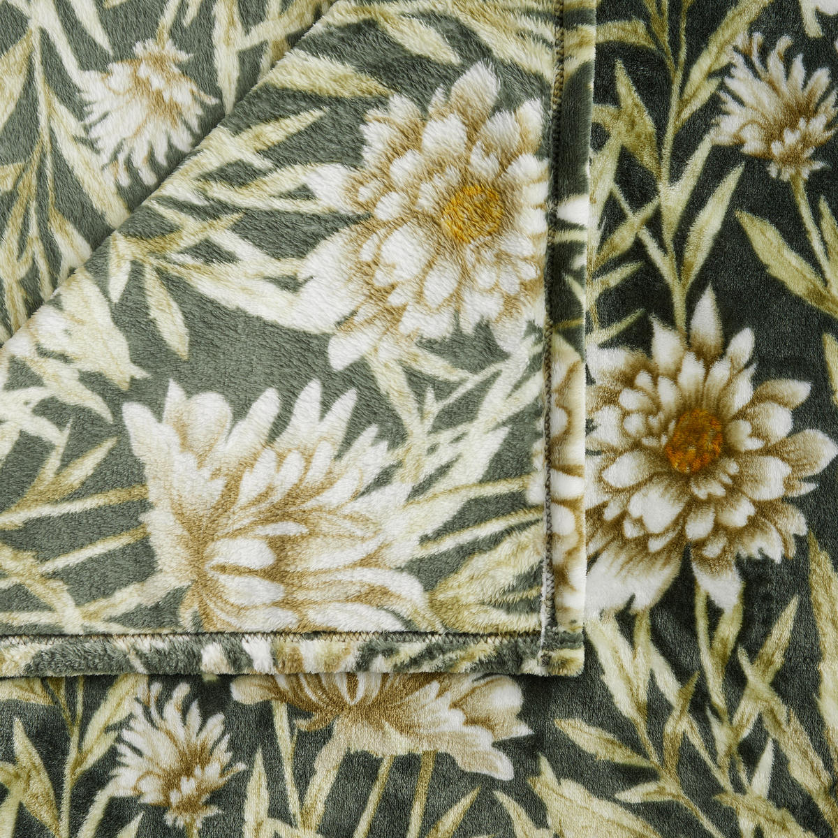 DECKE Forica - Dunkelgrün, Textil (150/200cm) - home&you