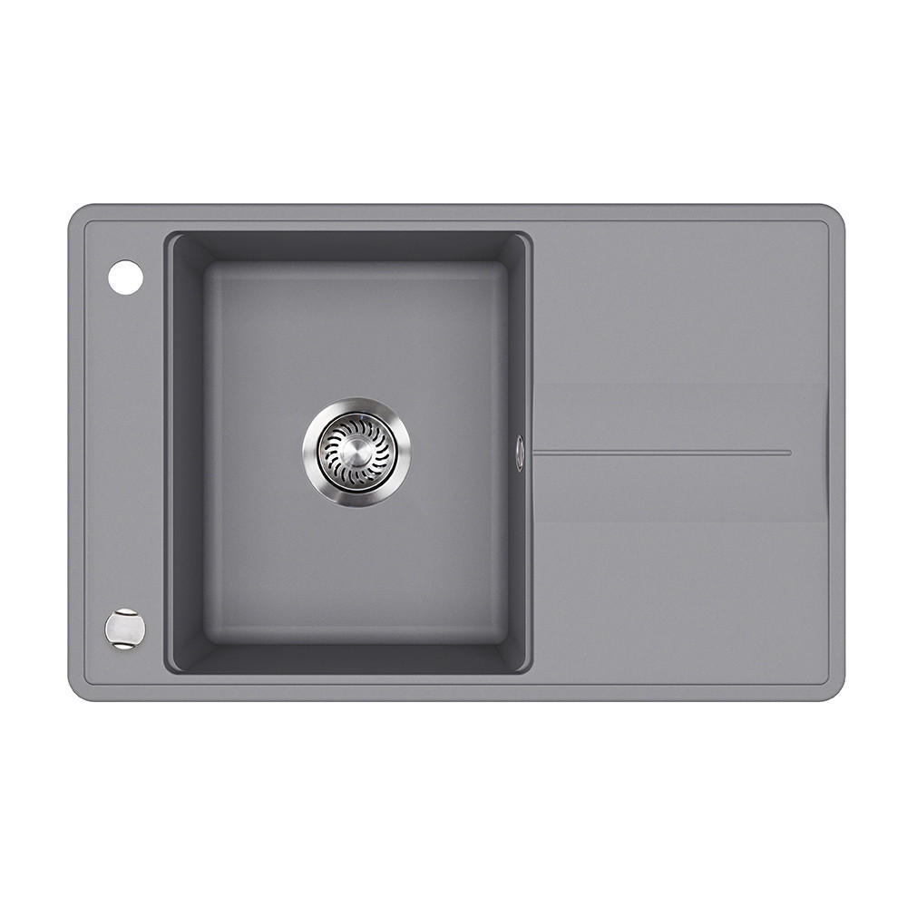 SPÜLBECKEN Kyoto Grau 78 x 50 cm - Grau, Keramik (78/20/50cm) - Bergstroem