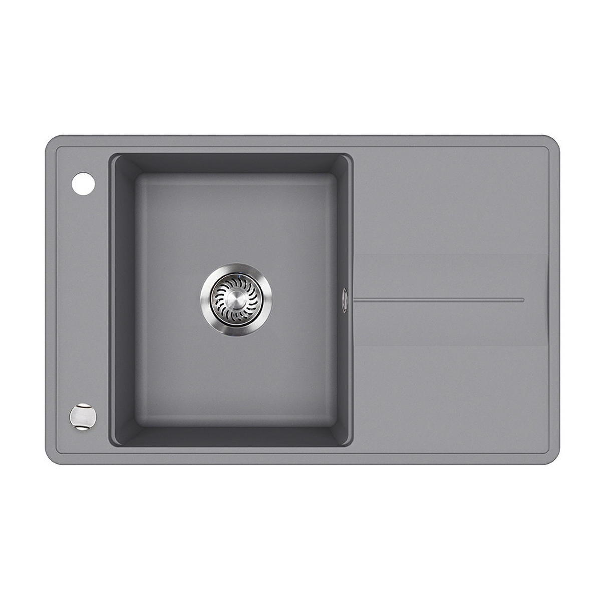 SPÜLBECKEN Kyoto Grau 78 x 50 cm - Grau, Keramik (78/20/50cm) - Bergstroem