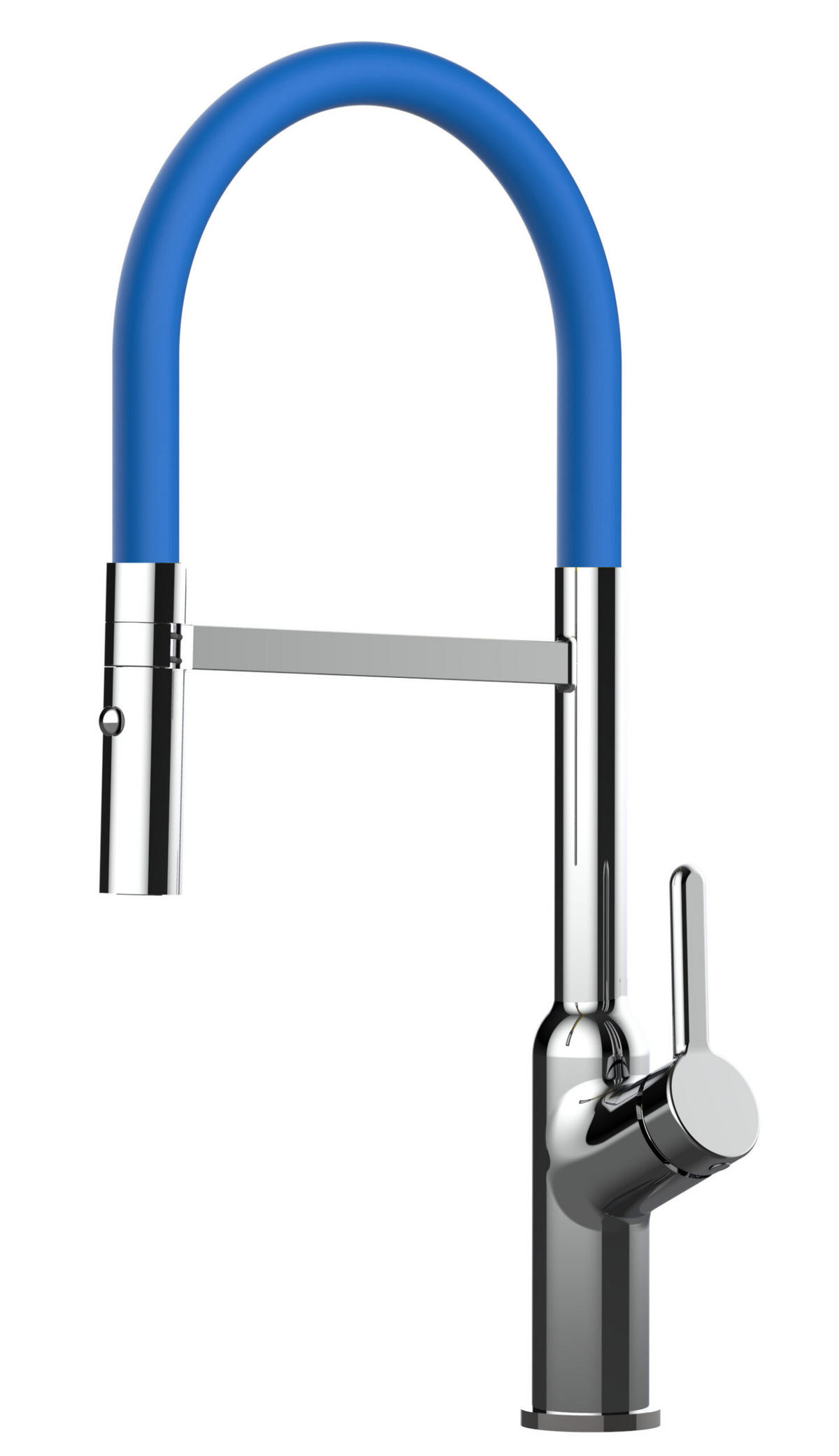 KÜCHENARMATUR, Verchromt und Blau, 2-Strahl-Brause - Chromfarben, Metall (23/46.5/23cm) - VIZIO