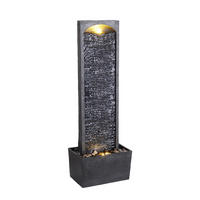 GARTENBRUNNEN 98cm - Schwarz, Kunststoff (34/22/98cm) - Teamson Home